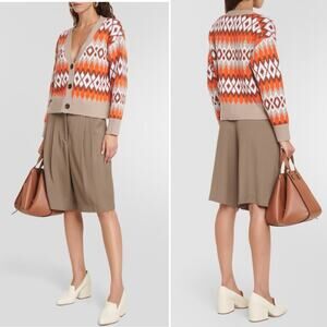 Allude Jardín De Orangers Wool And Cashmere Fair Isle Cardigan
